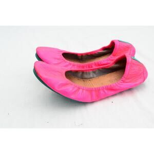 Tieks Womens sz 6 Flats Pink Leather Slip On Foldable Ballet Flats